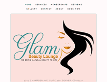 Tablet Screenshot of glambeautylounge.com